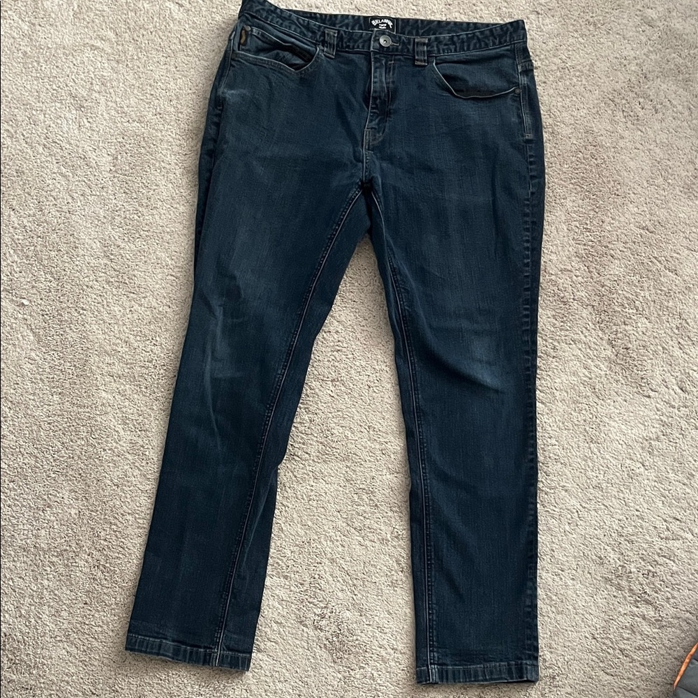 Billabong Men's Dark Blue Slim Straight Jeans
